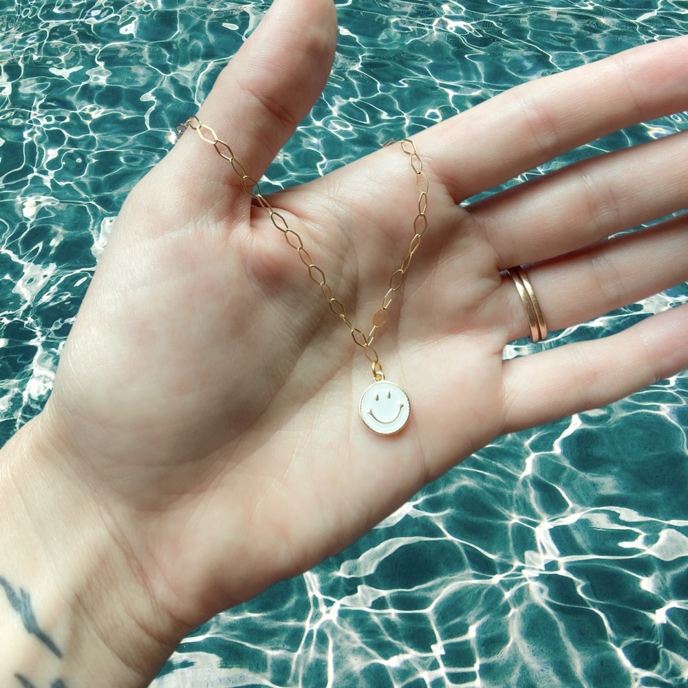 Allow for More Joy Smiley Face 18k Gold Artisan